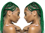 Cheveux synthétiques pour tresses ombrées