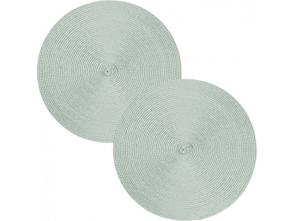 Salvamanteles redondo para mesa de cocina salvamanteles trenzado gris