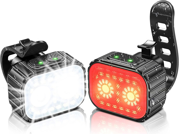 Viinud jalgratta lamp tagumine eesmine komplekt usb jalgratta juhtraudade laetav aku