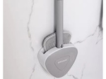 Silicone toilet brush for toilet washing wall unit