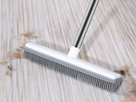 Silicone rubber broom for sweeping with metal handle 120 cm