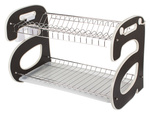 Double-decker stand-up dishwasher drainer