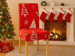 Christmas chair cover, decorative, universal, Santa Claus, with elastic band