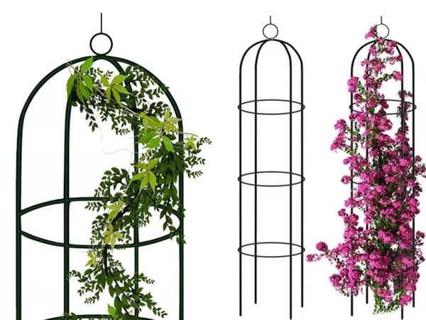 Vrtna pergola cvetlični podporni stolpec za plezalne rastline lok zvon za vrtnice 190