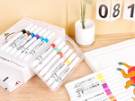 MARCADORES ACRILICOS 12 UDS COLOR PARA CRISTAL PLASTICO METAL MADERA + ESTUCHE