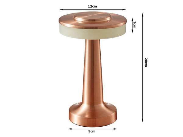 Nakts gaismas galda pieskārienu lampa 3 soļu guļamistabas lampa bezvadu