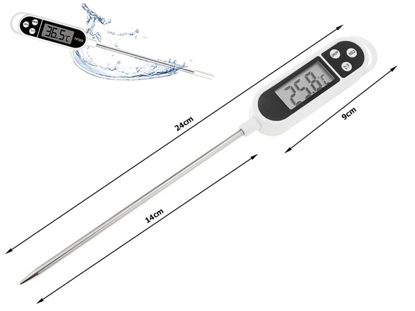 Thermomètre de cuisine avec sonde pour barbecue viande eau