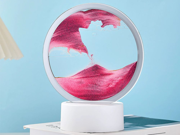 Sand lamp 3d moving dynamic sand decorative desk usb led rgb