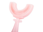 Cepillo de dientes manual de silicona para niños letra u 360