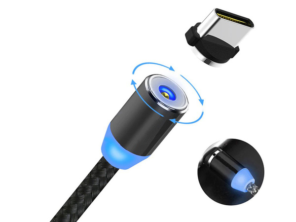 Magneetilaadimiskaabel 3w1 micro typ-c usb lightning 1m