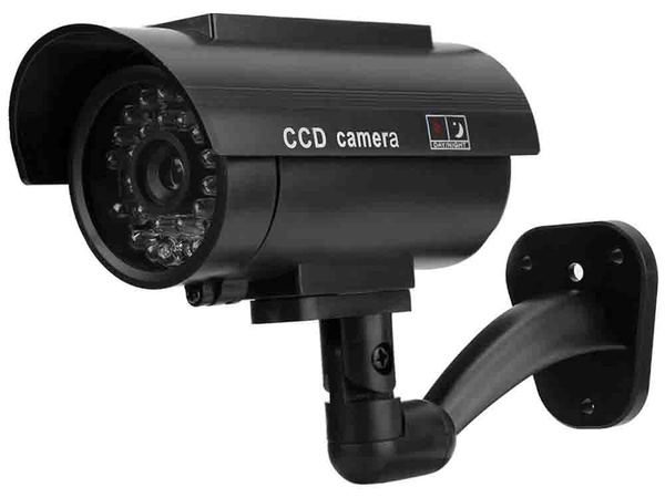 Dummy kamera ir led megfigyelő napelemes kültéri fali kamera villogó diódával