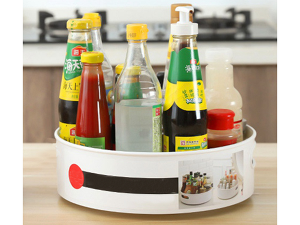 Rotating kitchen organiser spice bowl