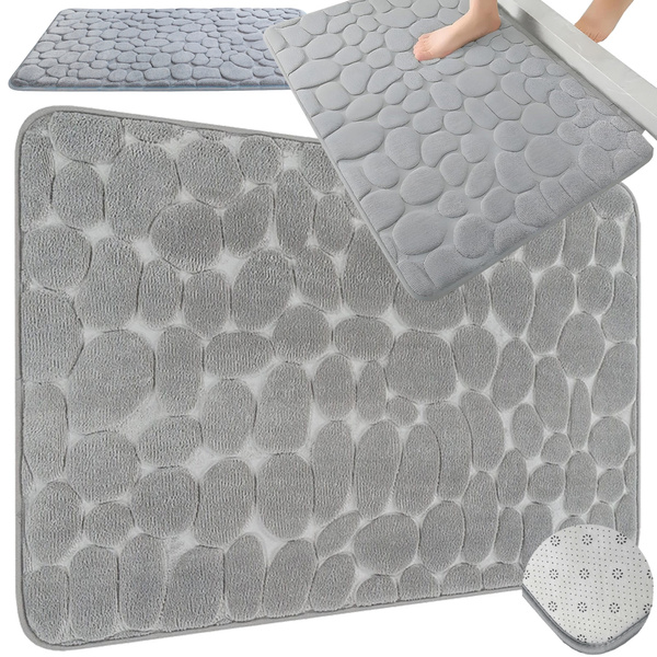 Alfombrilla de baño suave absorbente antideslizante grande 80x50 para ducha