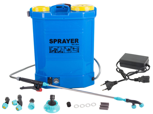 АККУМУЛЯТОРНЫЙ РАНЦЕВЫЙ ОПРЫСКИВАТЕЛЬ САДОВЫЙ С ДЛИННЫМ КОПЬЕМ 16 Л