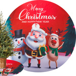 Weihnachtsbaummatte weihnachtsdecke geschenkpapier rund