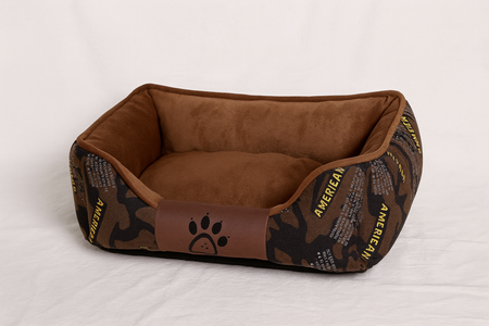 CAMA PARA MASCOTAS CAMUFLAJE L MARRÓN (25)
