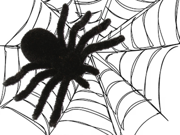 Halloween araña 4 piezas grandes decoración espeluznante