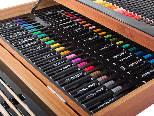 Set arte pintura estuche madera 174