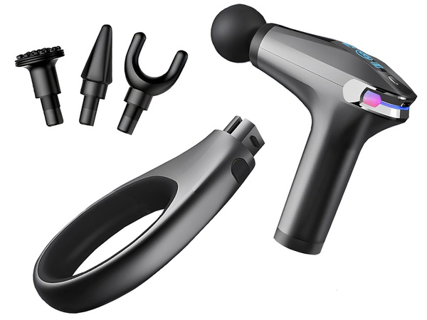 Pistolet de massage du dos masseur de jambes pistolet de massage puissant 4 embouts