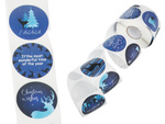 Autocollants décoratifs de noël en rouleau de 500 pièces joyeux noël
