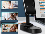 Speaker phone stand telescopic handle bluetooth powerbank cradle