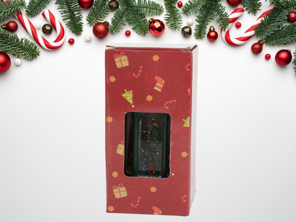 Linterna led decoracion arbol de navidad con purpurina