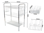 Three-tier drying rack kitchen drainer