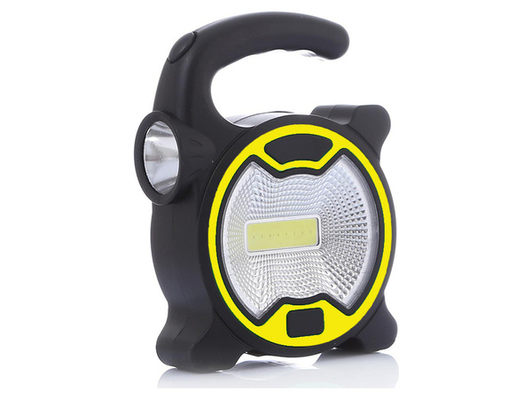 Powerful led cob workshop torch with halogen holder for batteries