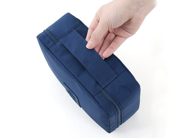 Trousse de maquillage organisateur de voyage bleu marine