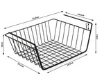 Hanging basket under shelf metal basket organiser kitchen basket white