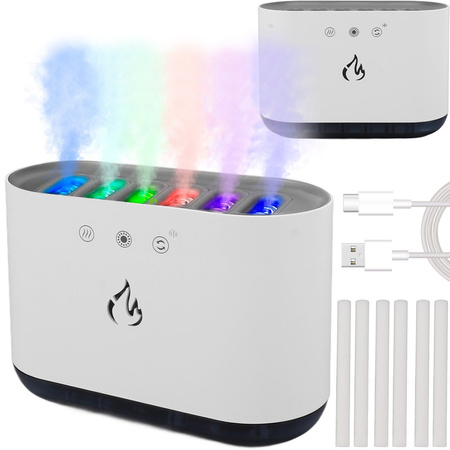 Compin zvlhčovač vzduchu difúzor viedol svetlo rgb aromaterapia 6 trysiek
