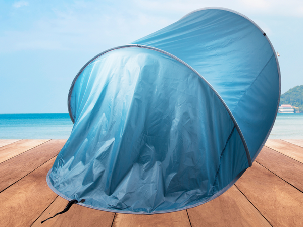 Tente de plage grand modèle verrouillable pliable avec housse anti-uv