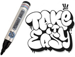 Permanentni marker pisalo črno vodoodporno okroglo