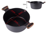 Casserole poêle avec couvercle 6.84l induction