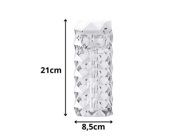 Vlažilnik zraka difuzor aromaterapija megla usb rgb kristal