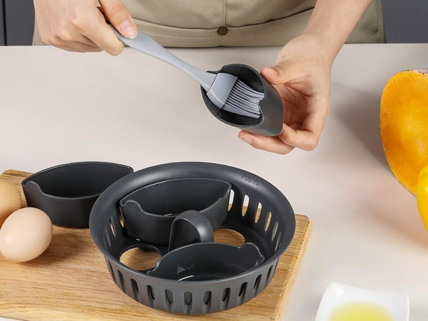 Vložka na vaření vajec do kuchynského robota 2 v 1 na 6 vajec košík
