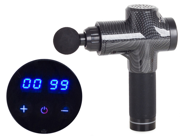 Pistolet de massage masseur corporel lcd puissant sans fil set case