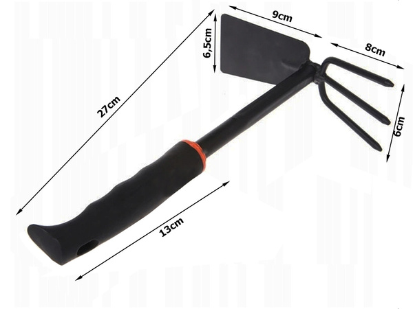 Houe de jardin deux côtés pelle à griffes râteau creuseur manuel pour plantes