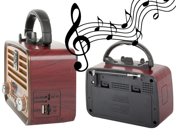 Retro kuchynské mobilné rádio fm am bluetooth usb dobíjacia anténa