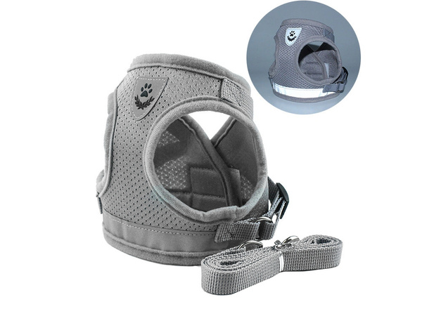 Tirantes pressureless arnés de paseo para perro gato conejo suave fuerte reflector s