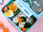Lunchbox śniadaniówka pojemnik na śniadanie obiad sztućce z bidonem zestaw