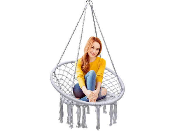 Columpio de jardín nido de cigüeña silla colgante boho 80cm