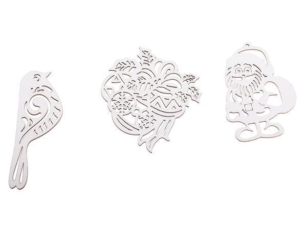 Décorations de sapin de noël en bois 20 pieces pendentifs baubles ornaments