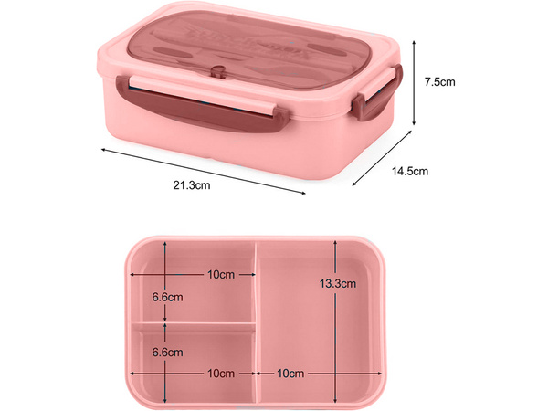 Lunchbox raňajkový box obedár s priehradkami príbory