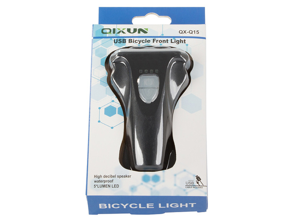 Lampka rowerowa przednia dioda 5 led usb na rower