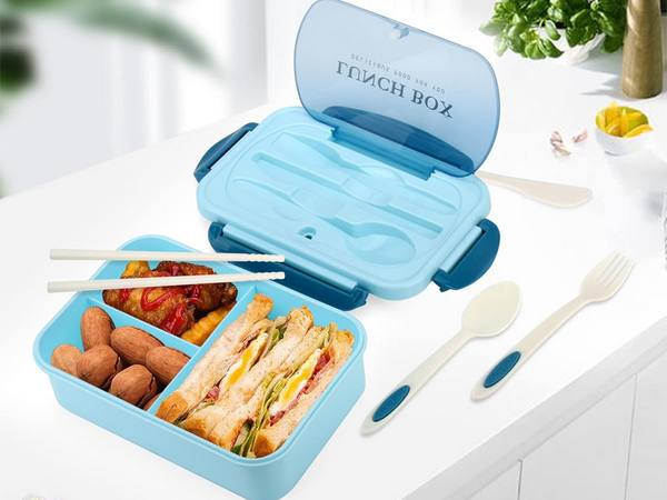 Lunchbox hommikusöögi karp lõunasöögi karp vaheseintega söögiriistad
