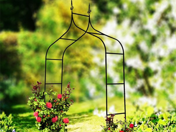 Sodo pavėsinė gėlių atrama vijokliniams augalams arka rožėms dekoratyvinis metalas