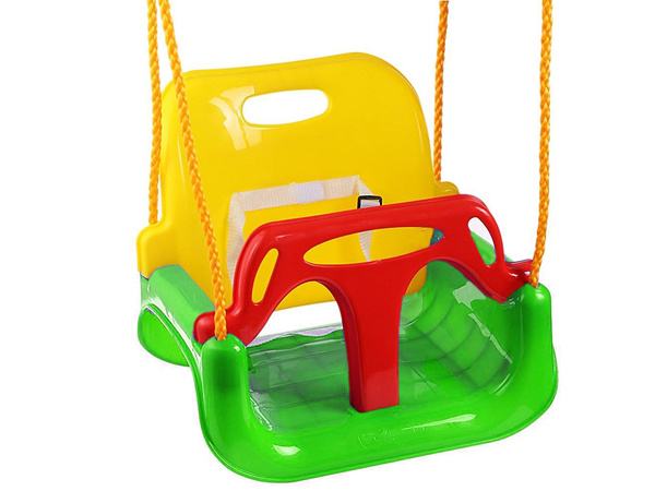 Dětská zahradní houpačka květinové sedátko s lanem ke stromu