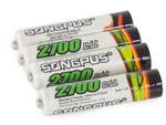 4 vnt. Aaa r3 iki 2700mah akumuliatoriai