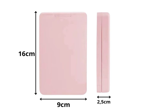 Led-illuminated cosmetic mirror for make-up, foldable travel mirror